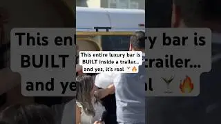 This entire luxury bar is BUILT inside a trailer&hellip; and yes, it&rsquo;s real 🍸🔥