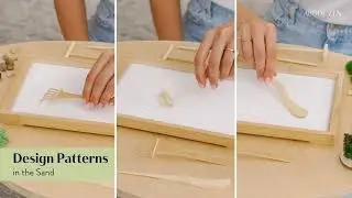 Zen Garden Kits-Mini Japanese Sand Garden for Desktop with Bamboo Tray