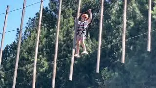 Gabrien&rsquo;s first time on ropes course at white water center