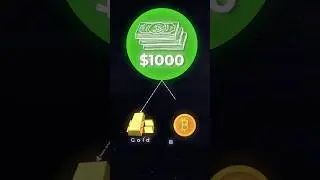 $1000 in Gold or Bitcoin! Which are you taking? 🤔 #crypto #bitcoin #gold