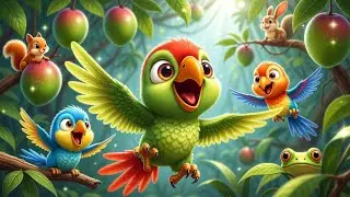 Little Parrot Song 🦜💚 | Super Cute 3D Cartoon Kids Song