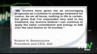AIG Shares Slip CEO Benmosche Receiving 