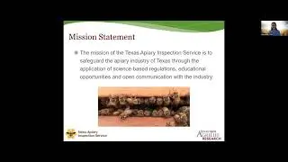 An Overview of: Texas Apiary Inspection Service, Master Beekeeper Program, and Beekeeping Challenges
