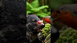 Tasmanin devil is in trouble cute bird help him #devil #birds