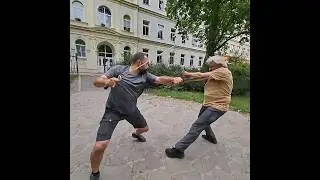 One take of swordfight choreography training with different weapons #shorts #action #skills