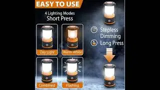 LED Camping Lantern 2-Pack Review &ndash; 1800LM Rechargeable Life Hack!