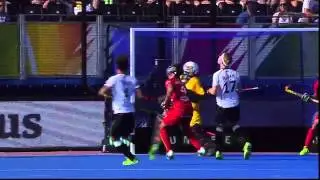 GER 1-0 BEL Niklas Wellen tips in to give Germany the lead #UEHC2015 #EHC2015