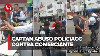 Denuncian abuso policiaco en Monterrey al detener a un vendedor ambulante
