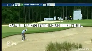 Can We do practice swing in sand bunker? YES! if....