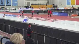 Francesca Lollobrigida and Ivanie Blondin at 2025 Speed Skating World Cup 