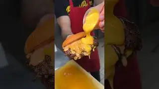 SMASH BURGER DOUSED IN CHEESE SAUCE 🔥
