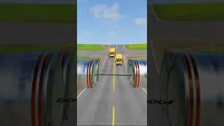 BeamNG.Drive - bollards vs car crashes Part 401 #beamngdrive #beamng #youtubeshorts #shorts