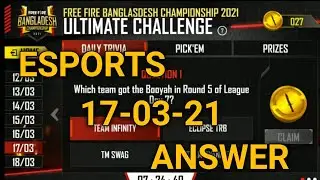 ESPORTS ULTIMATE CHALLENGE (17-03-21) ANSWER FULL EXPLAIN IN TAMIL