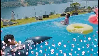 Astro Play Summer Photobook Ep.04 but every time they fall into the water