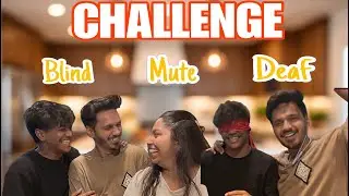 Our first challenge video 🎉🤌🏻| blind , deaf  and mute 🫣 #foryoupage #shortvideo #explorepage #viral 