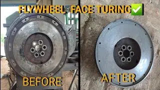 Flywheel face turning ✅️ bad candition to good candition 😲✅️