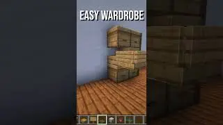 Minecraft Wardrobe Tutorial  #minecraft #minecraftshorts #minecrafttutorial #redstone