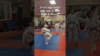 How to kick higher, use Tehnic for short legs! #karateselfdefense #karatewadoryu #karatesparring