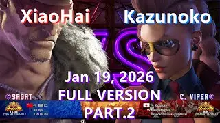 SF6⚡XiaoHai (Sagat) vs Kazunoko (C.Viper) Latest Matches Full Version Part.2⚡High Level Gameplay
