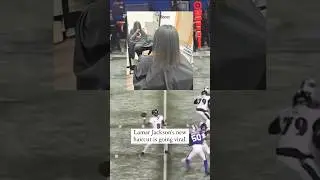 This song inspired Lamar Jackson&rsquo;s new haircut! #shorts #nfl #ravens