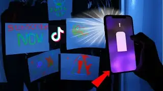 HOMEMADE BLACK LIGHT WITH PHONE! TRY THIS EASY COOL TRICK! DOES THE TIK TOK TUTORIAL REALLY WORK?