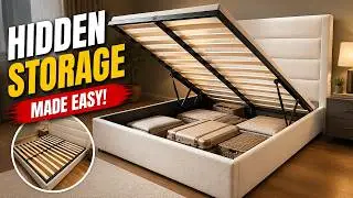 Allewie King Size Lift Up Storage Bed: DEMO & REVIEW: Set Up, Extra Storage Area, Durability, Etc.