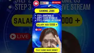 LIVE🔴 How to get Gaming Jobs in Dubai Full Time | Play & Make money #shorts #jobsdubai