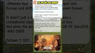 The Day the Seas Burned ⚓ Battle of Lepanto (1571) | On This Day