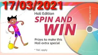 SPIN AND WIN HOLI EDITION || AMAZON QUIZ ANSWERS