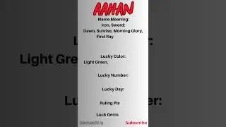 Aahan Name Meaning #shorts #namemeaning #aahan