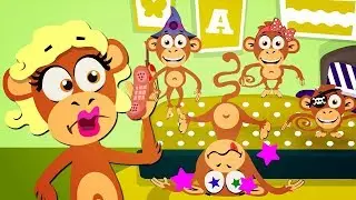 Five Little Monkeys | + More Super Simple Songs & Nursery Rhymes