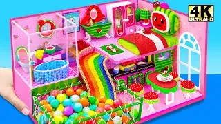 Make Cocomelon House has Rainbow Slide, Balls House, Bedroom,Bathroom,Kitchen ❤️ DIY Miniature House