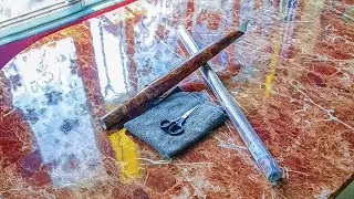 ভিনাইল স্টিকার দিয়ে পুরানো টেবিল মেকওভার Apply vinyl sticker on wooden table