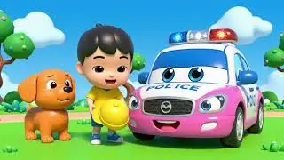 The Wheels on the Police Car Go Round | Kids Police Car Song