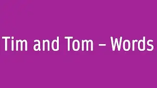 RWI - Purple Phonics Story 4 - Tim and Tom - words