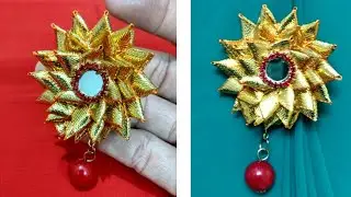 How to make gota flower Saree pin