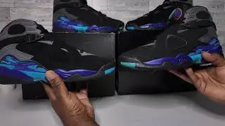 Air Jordan 8 &lsquo;Aqua&rsquo; 2025 vs 2015 &ndash; In-Hand Unboxing & Full Comparison!