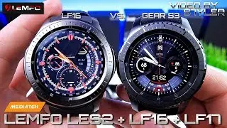 China Smartwatches? LEMFO LES2 + LF16 + LF17 ⌚ (Unboxing & Hands-on) vs. Samsung S3 Gear Frontier