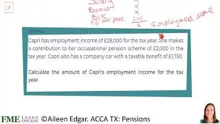 ACCA Taxation with Aileen Edgar.  Pensions sample