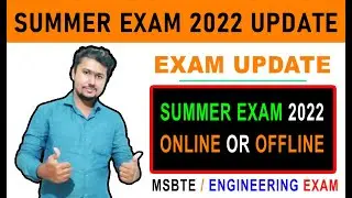 SUMMER EXAM 2022 ONLINE HOGI YA OFFLINE | MSBTE | ENGINEERING | LATEST EXAM UPDATE - TOUR2TECH