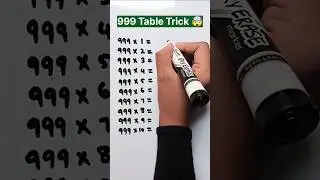 Table of 999 trick #multiply #shortsfeed #maths #viralshort #foryou