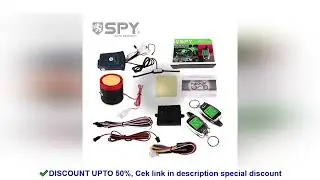 SPY 2 Way Motorcycle Alarm System with Remote Engine Start Starter Microwave Sensor Colorful LCD