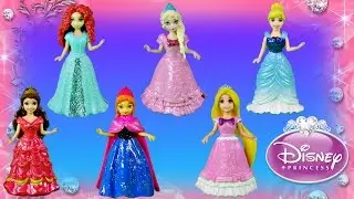 12 Disney Princess Magiclip Fashions Sparkle Dresses Belle Rapunzel Cinderella Merida Frozen Elsa