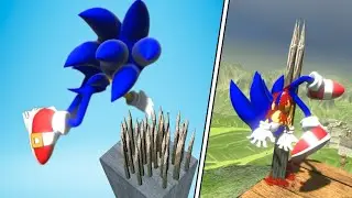 Sonic NPC Falling with Realistic Ragdoll Physic in Overgrowth Episode 2