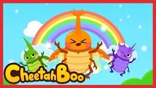 [🎉New] 🌈Rainbow Colorful Rhino Beetles! | Insects Songs | nursery rhymes | kids song | #cheetahboo