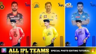 IPL All Teams Photo Editing 2023 || IPL photo Editing || Picsart IPL Photo Editing 2023 - CS EDITZ