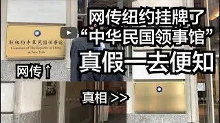 【纽约随拍1】&ldquo;台北驻纽约经济文化办事处&rdquo;升级成&ldquo;中华民国领事馆&rdquo;？事态严重还是纯属谣传？真相一去便知！
