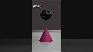 Satisfying Blender Cone Break: Falling Torus Rings in Action #blender #3dart #animation #3d #shorts
