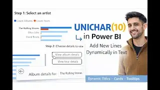You can use UNICHAR(10) to insert a new line character in Power BI