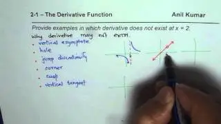 All Examples where Functions are Not Differentiable 2 Calculus